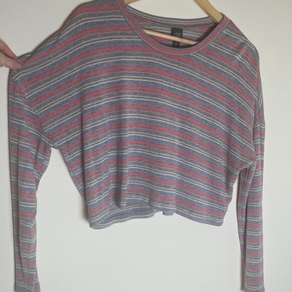 Wild Fable | Striped Long Sleeve Crop Top |  Medium - Picture 4 of 7